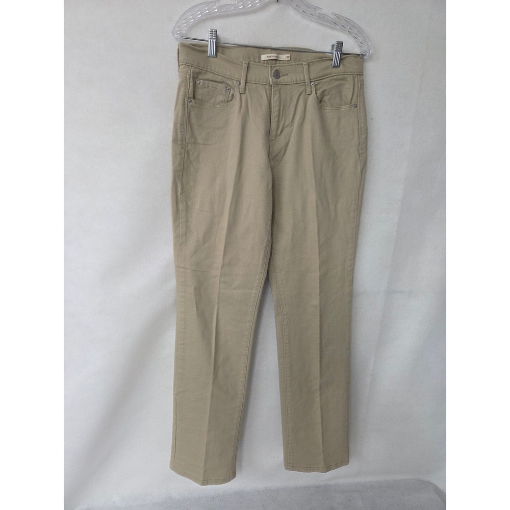 Levis 505 Straight Leg Pants Womens 30x32 Khaki Tan Cotton Blend 15505-0154